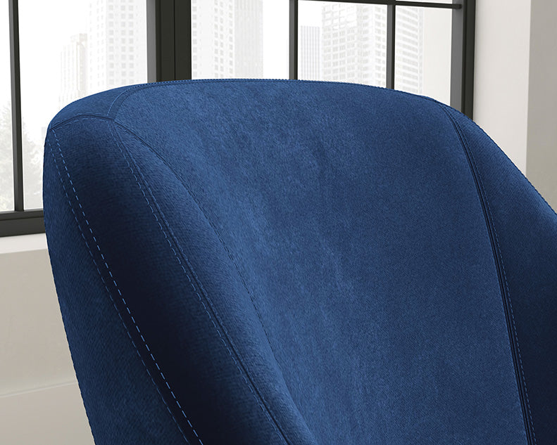Chair Occasional Harvey Park Collection Velvet Dark Blue