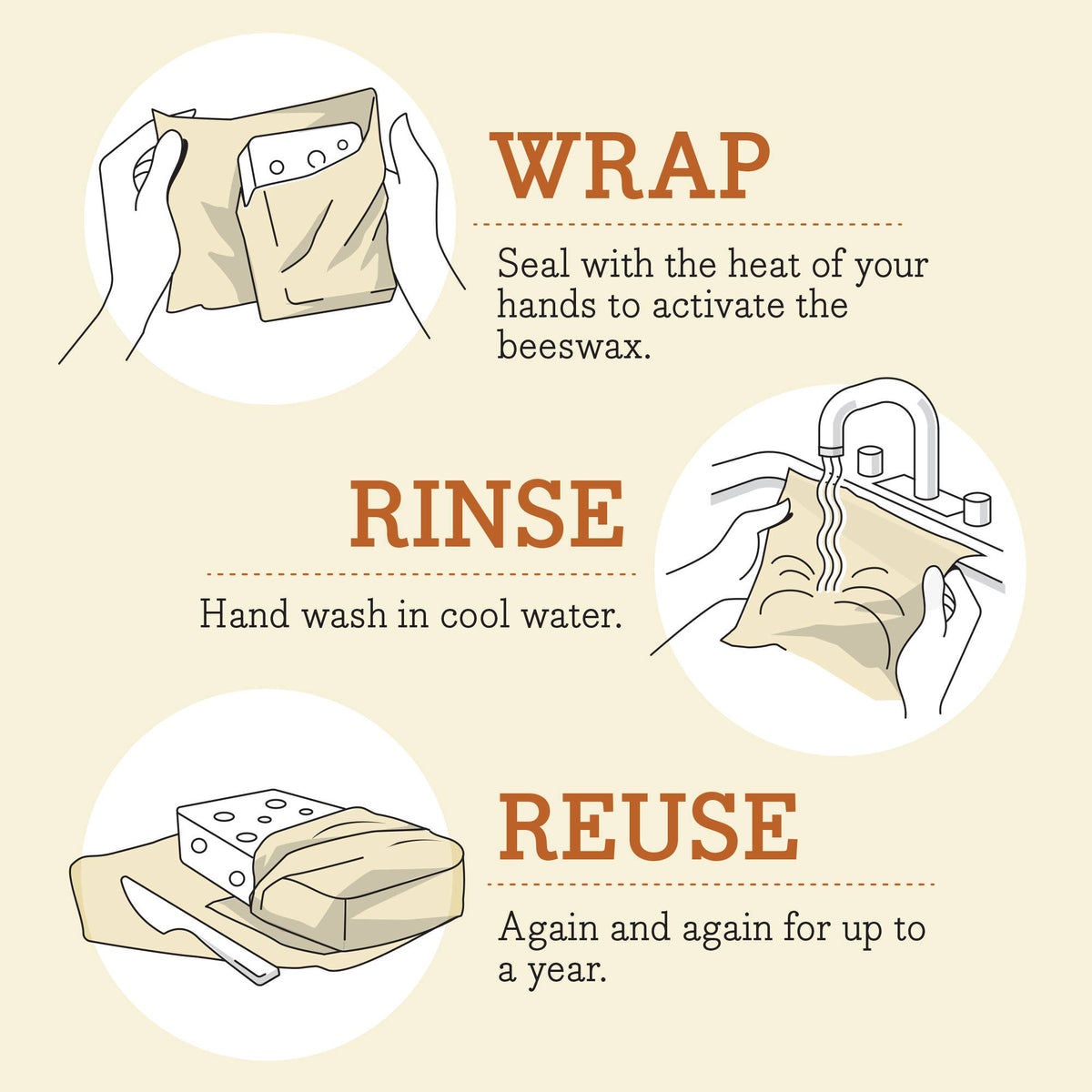 Single Food Wrap (Medium) - Honeycomb Print
