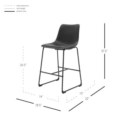 Vesta Counter Stool Faux Leather