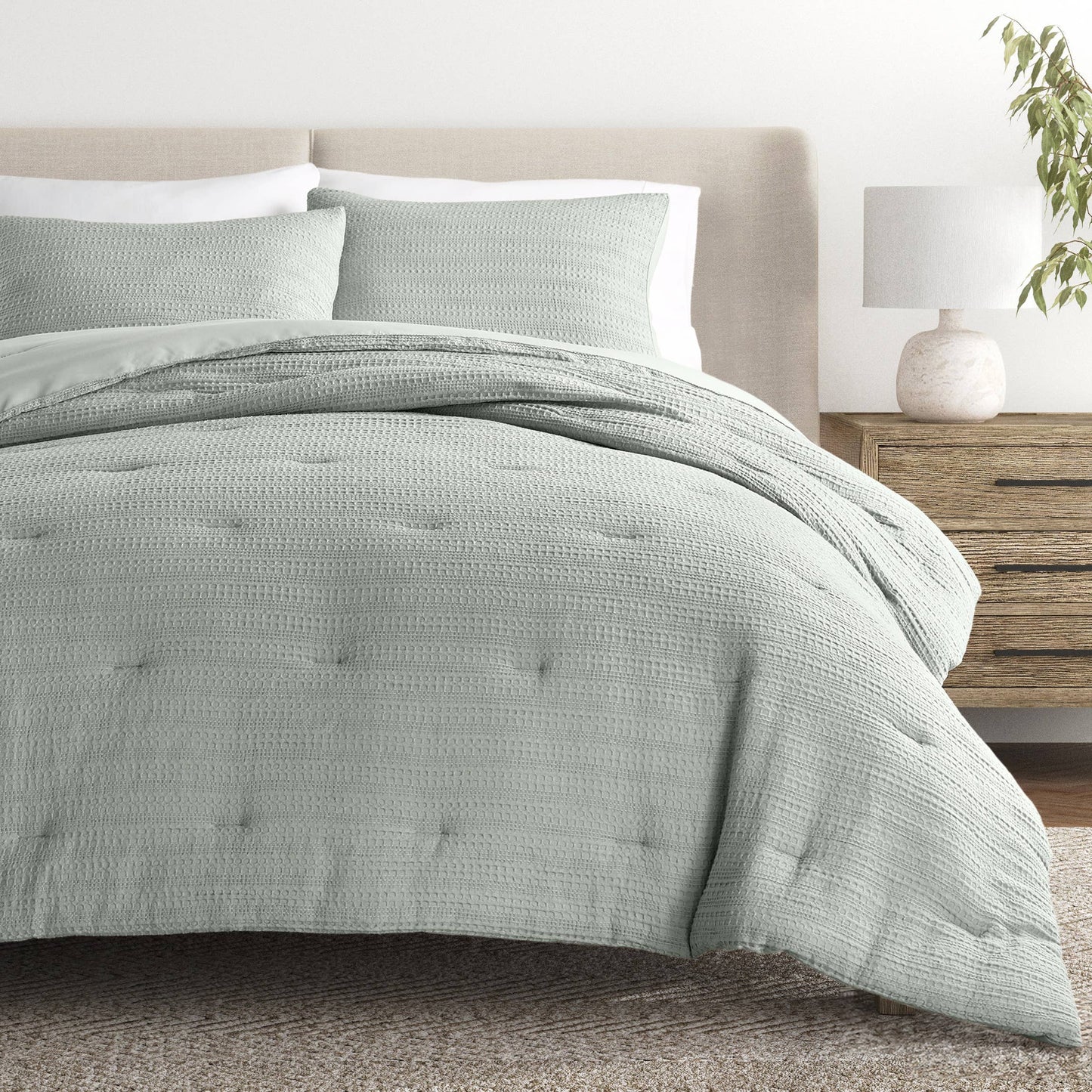 Down Alternative Comforter Set Waffle Textured