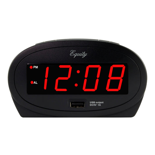 Alarm Clock Red LED with USB Charging Port