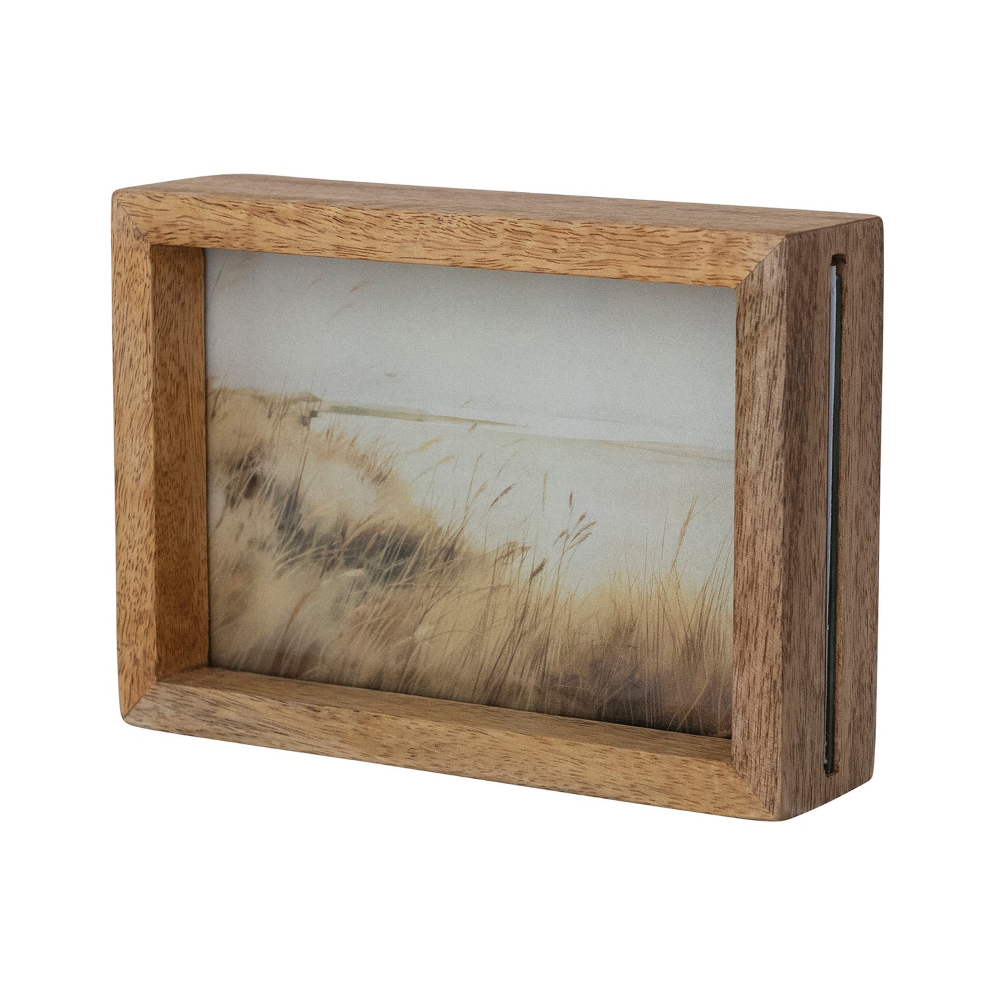 Frame Mango Wood & Glass Natural - Holds 4" x 6" Photos