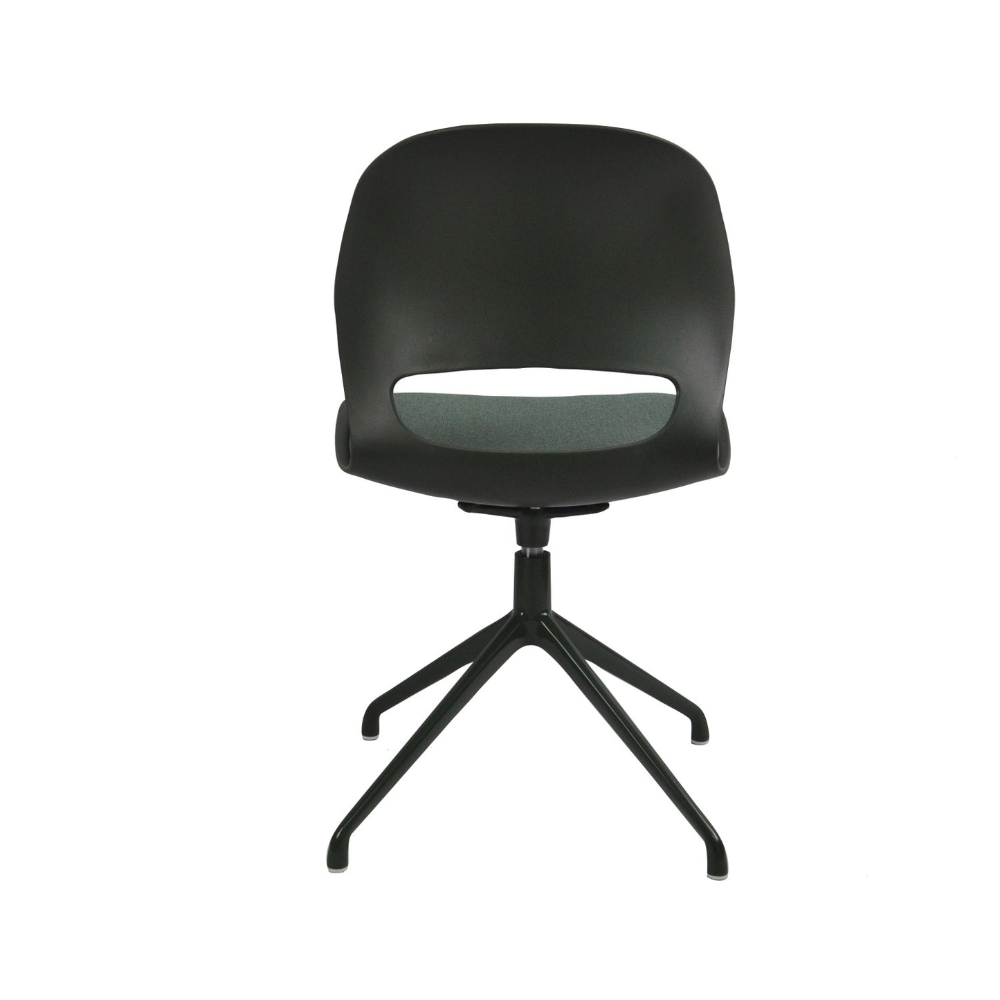 Desk Swivel Chair Fabric Upholstered Seat, Green & Grey, KD