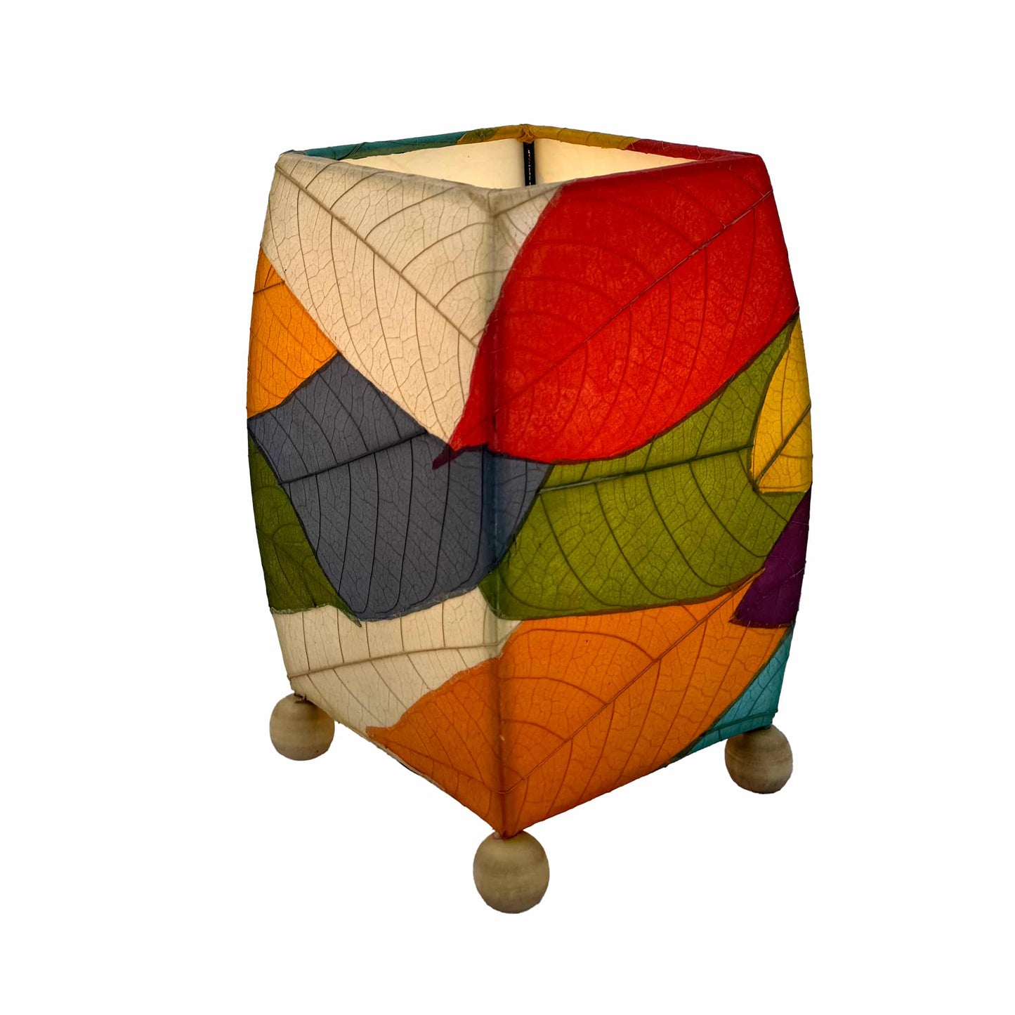 Mini Square Cocoa Leaf Lamp