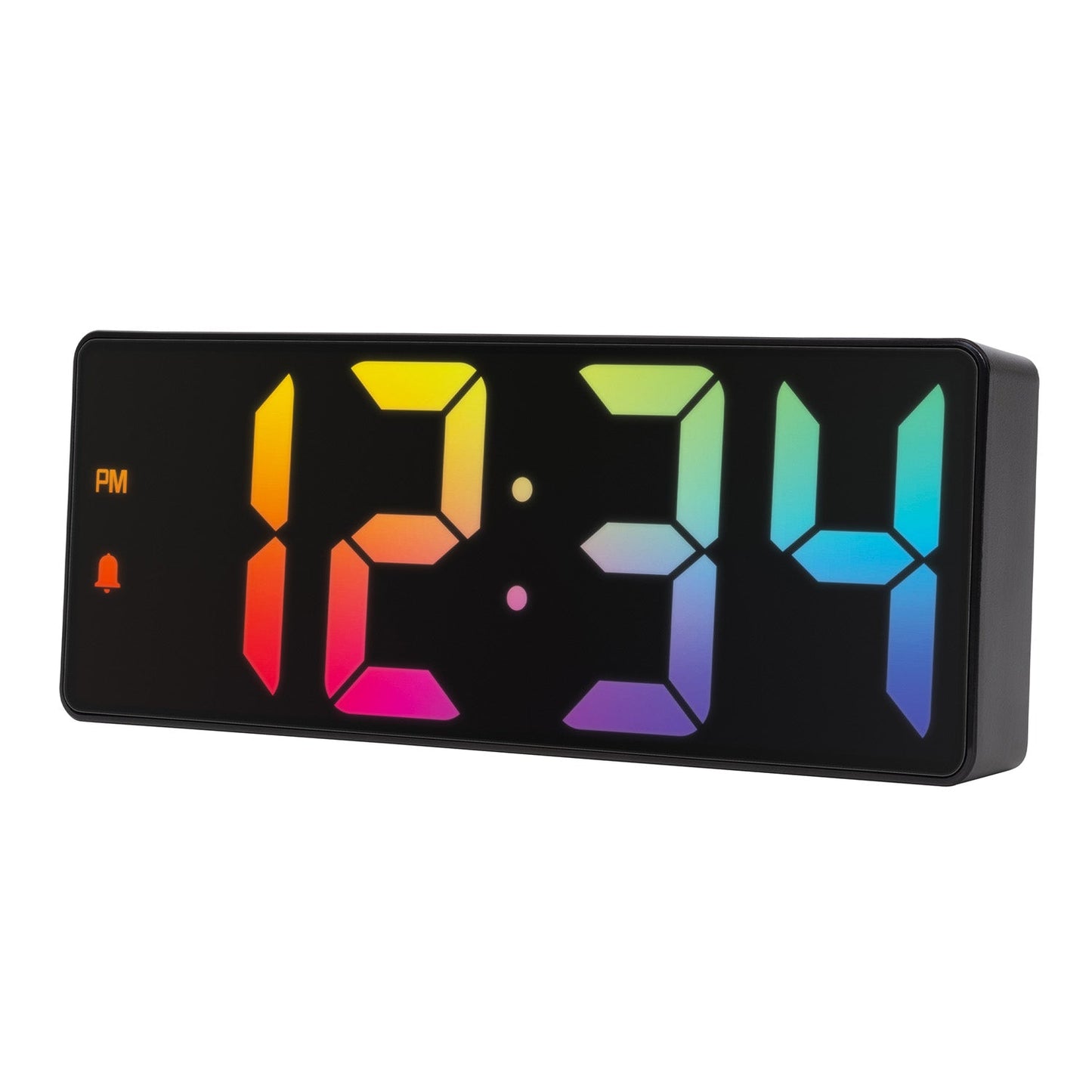 Alarm Clock Digital Color Gradient Digits & Indoor Temperature