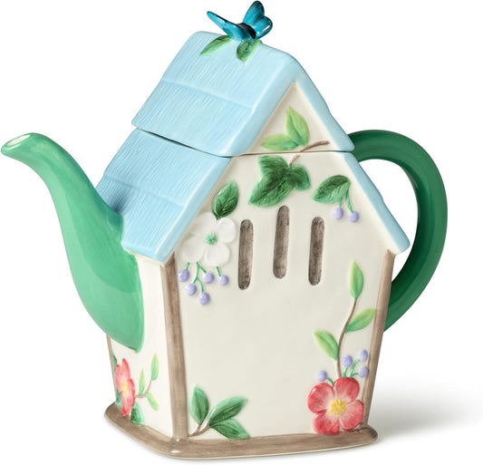 3-D Teapot - Flora Birdhouse 32oz
