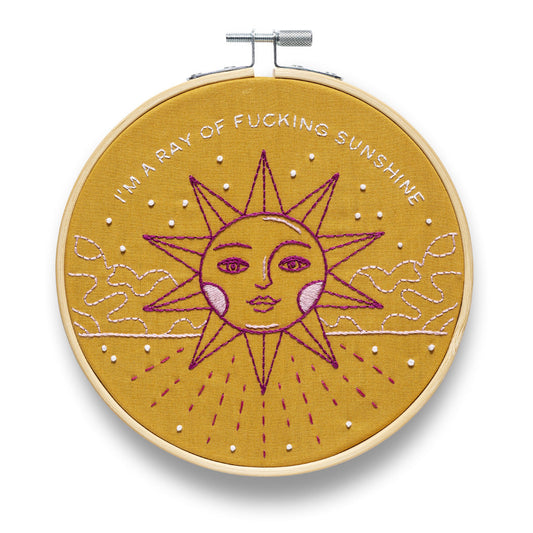 Embroidery Kit - I'm A Ray Of Fucking Sunshine