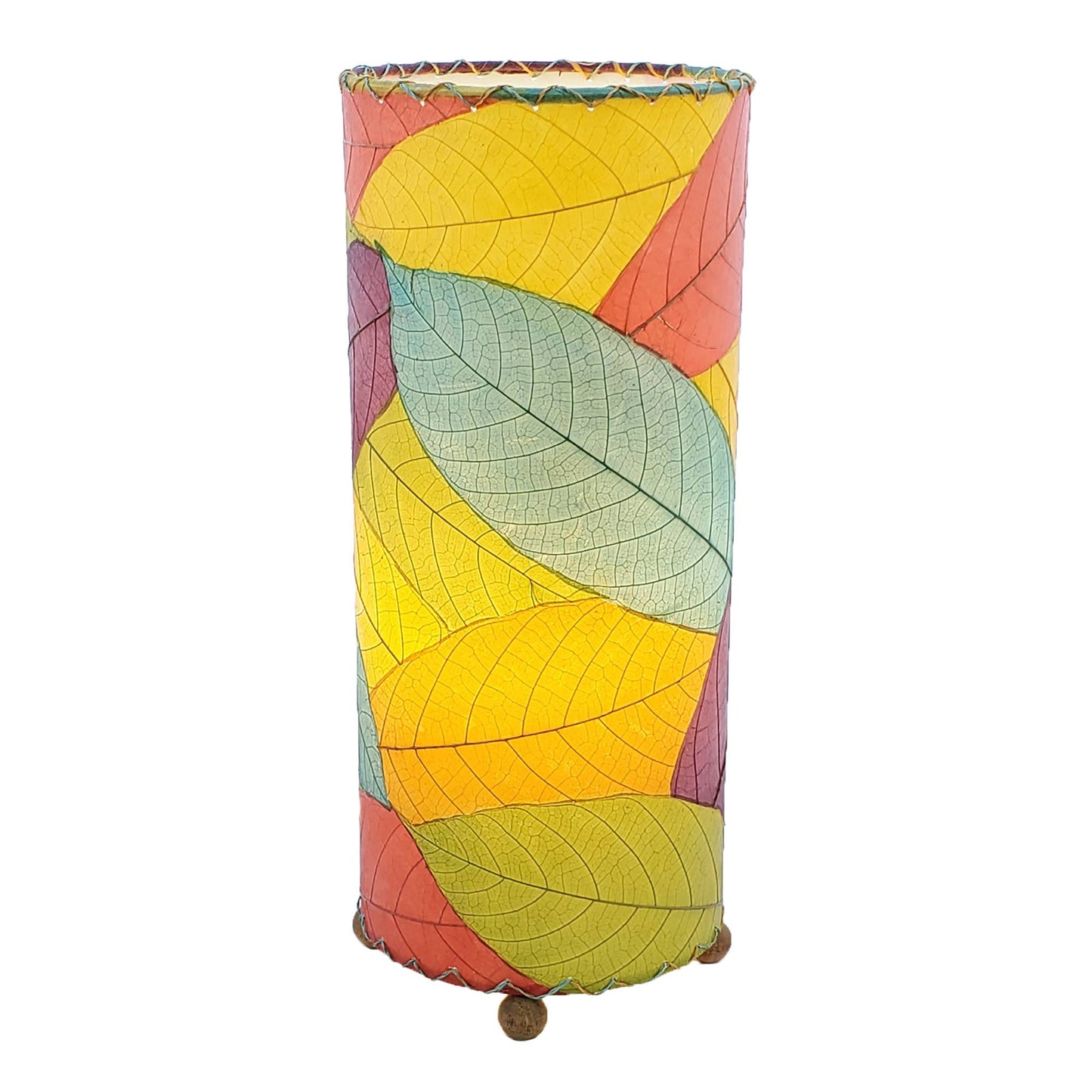 Cocoa Leaf Cylinder Table Lamp