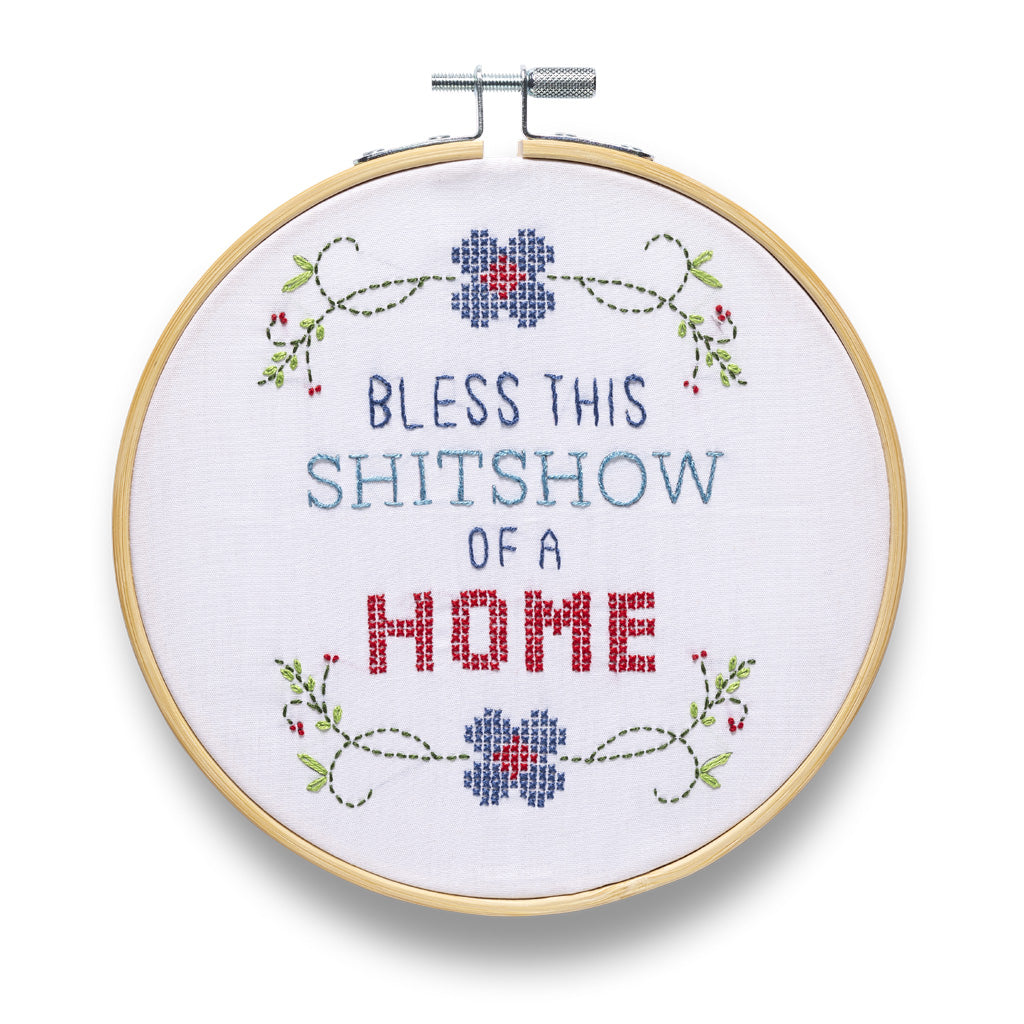 Embroidery Kit - Bless This Shitshow