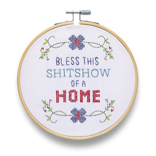 Embroidery Kit - Bless This Shitshow