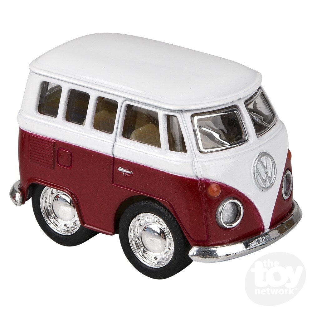 Diecast Pull Back VW Bus Mini Classic Colors 2"