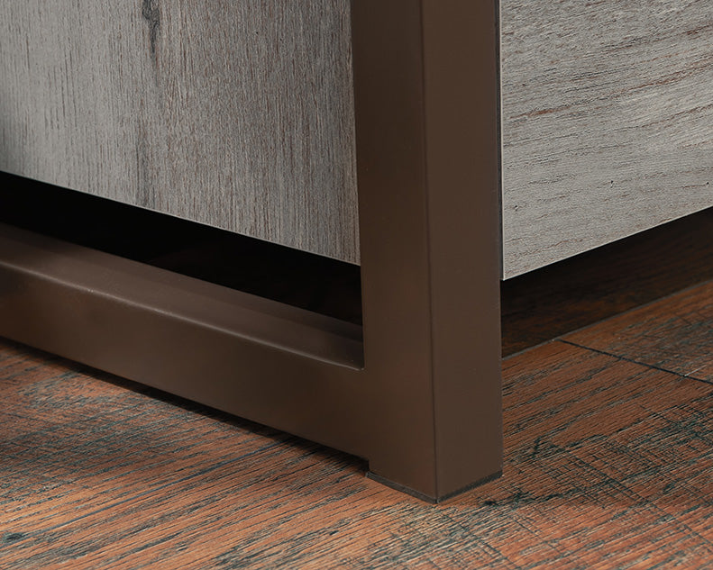 Manhattan Gate Two Shelf Narrow Bookcase in Mystic Oak Finish