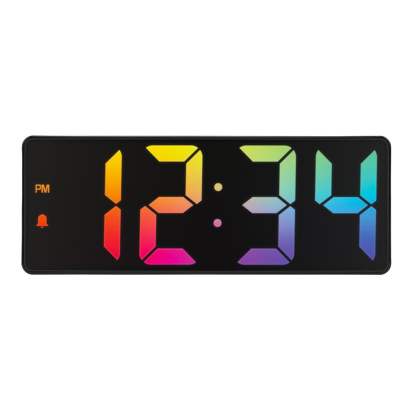 Alarm Clock Digital Color Gradient Digits & Indoor Temperature