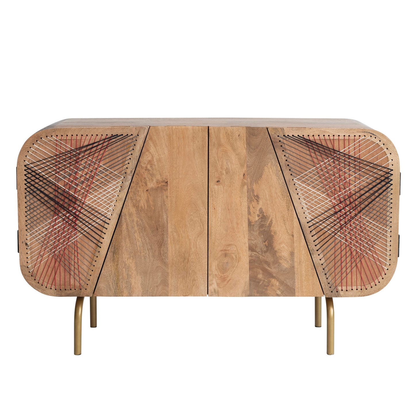 Console Mango Wood with Woven Cotton Rope Design