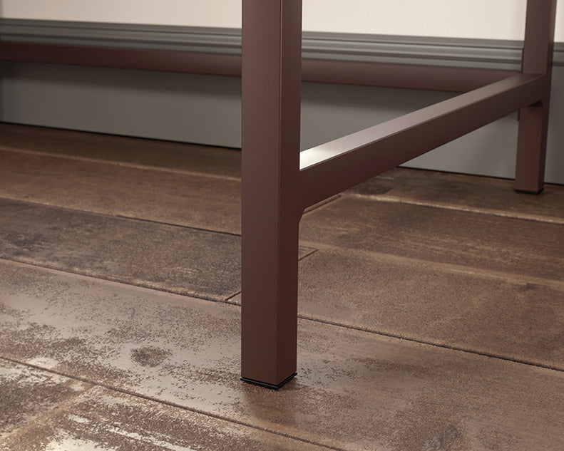 Manhattan Gate Single Pedestal Desk With Drawers Mystic Oak Finish