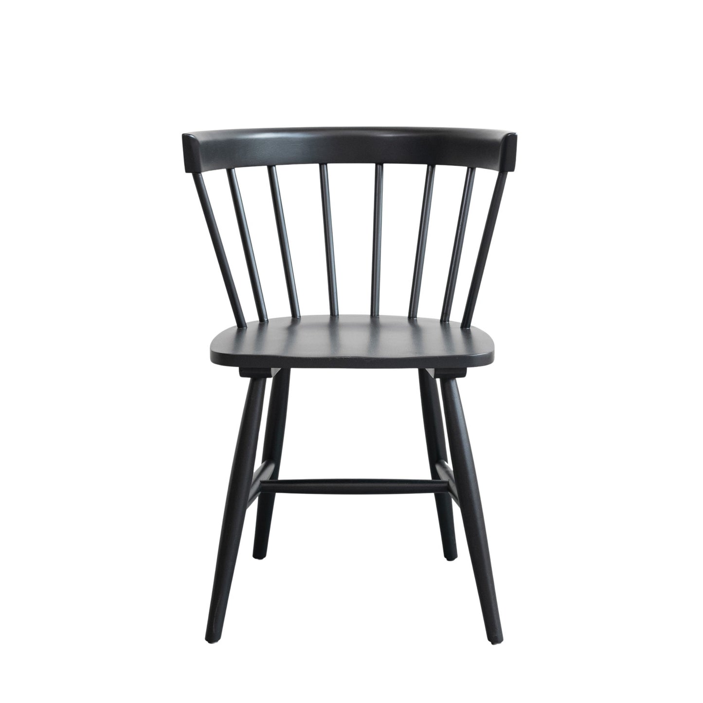 Dining Chair Shaker Back Rubberwood Black
