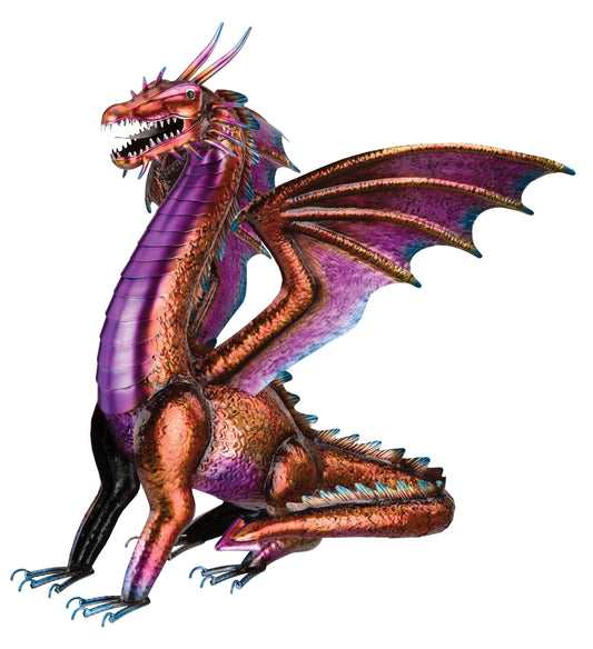 Dragon Decor 30 Inch - Red Metal