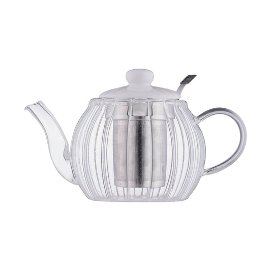 Price & Kensington Luxe Glass Teapot White 1l