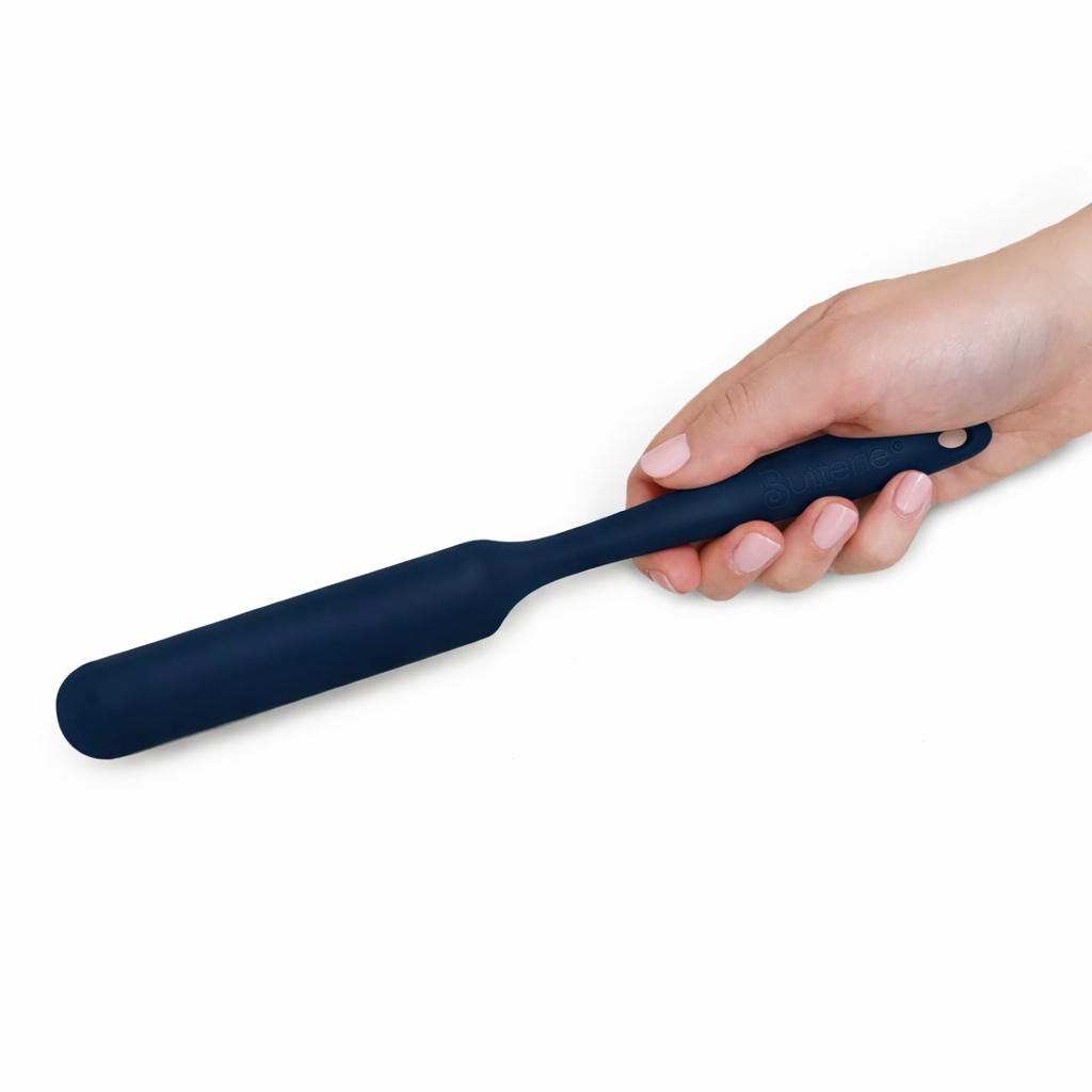 One-Piece Long-Handled Slim Silicone Scraper Spatula
