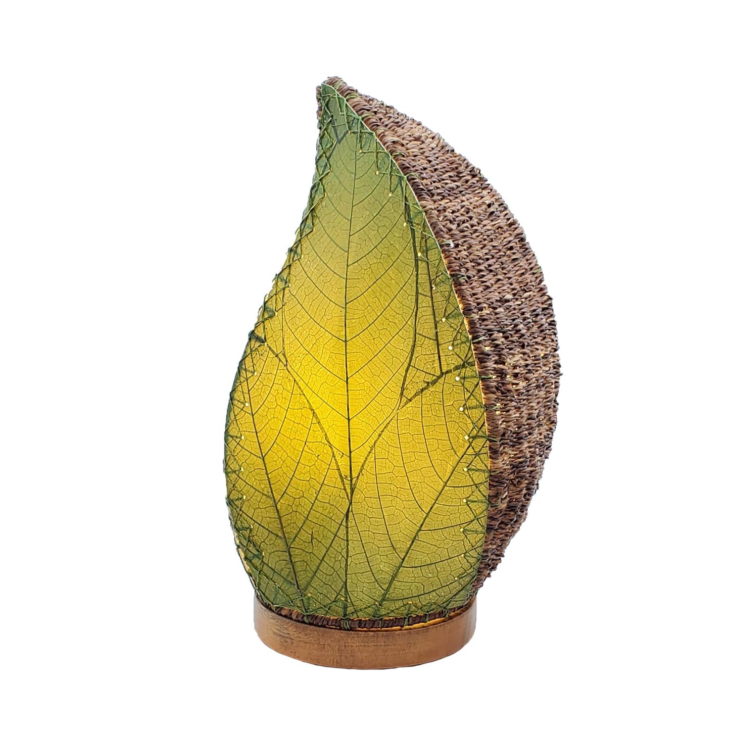 Leaflet Cocoa Leaves Table Lamp - Green