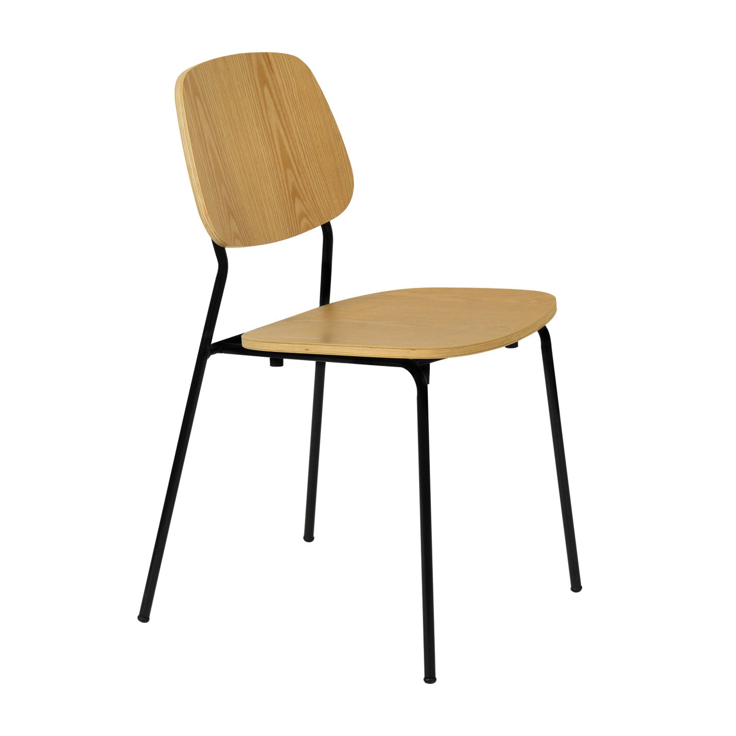 Dining Chair Beech Wood & Metal