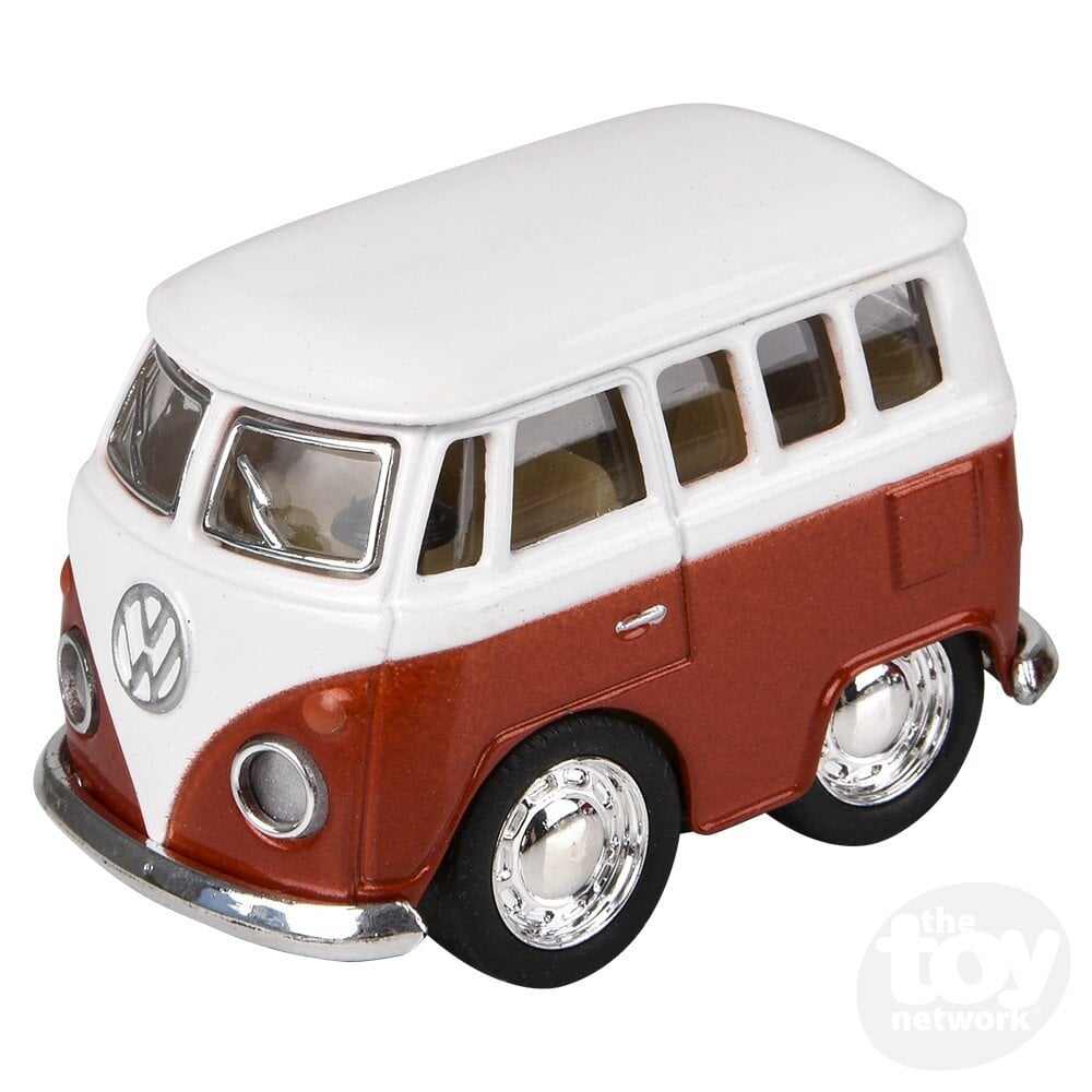Diecast Pull Back VW Bus Mini Classic Colors 2"