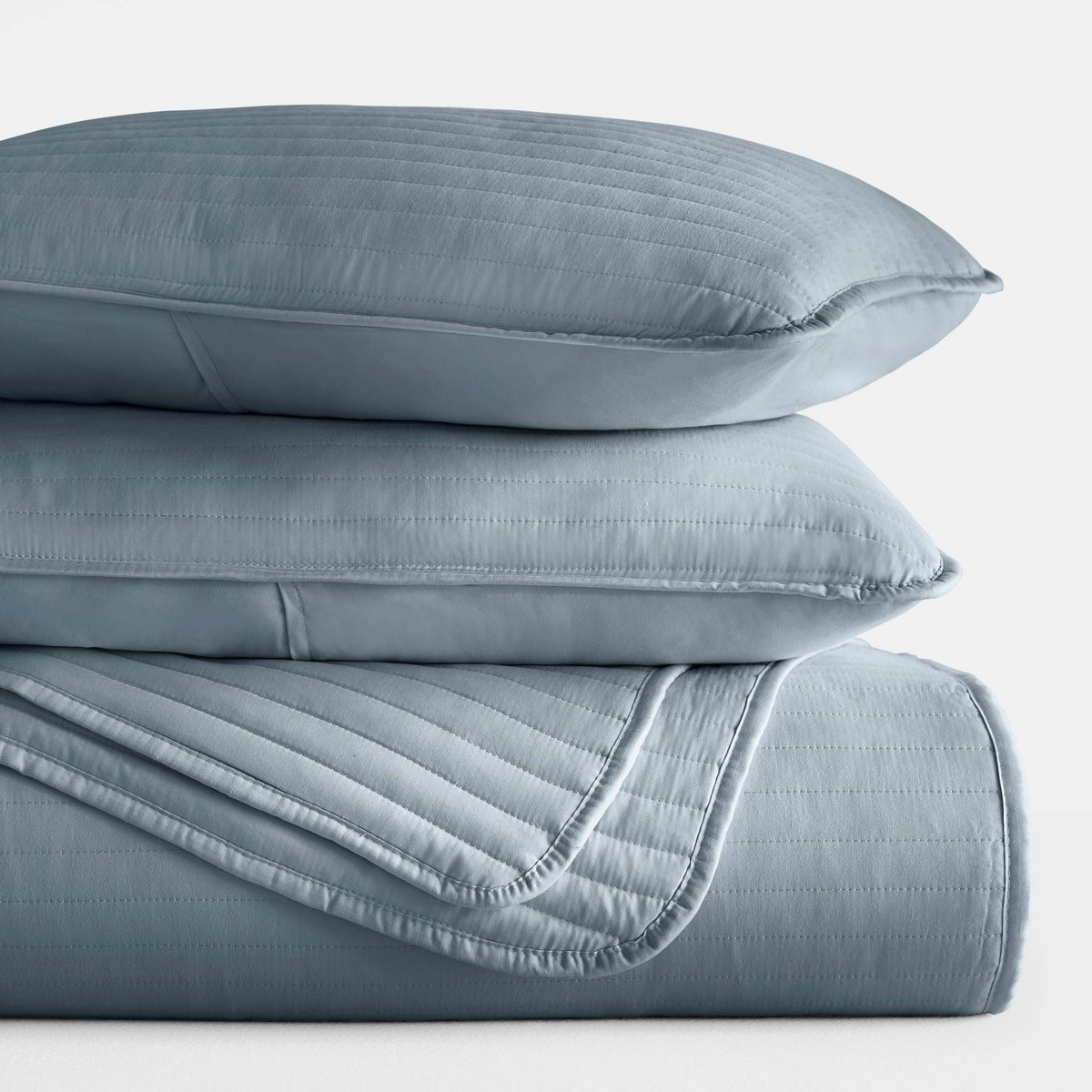 Quilted Coverlet Set Stripe Stitch
