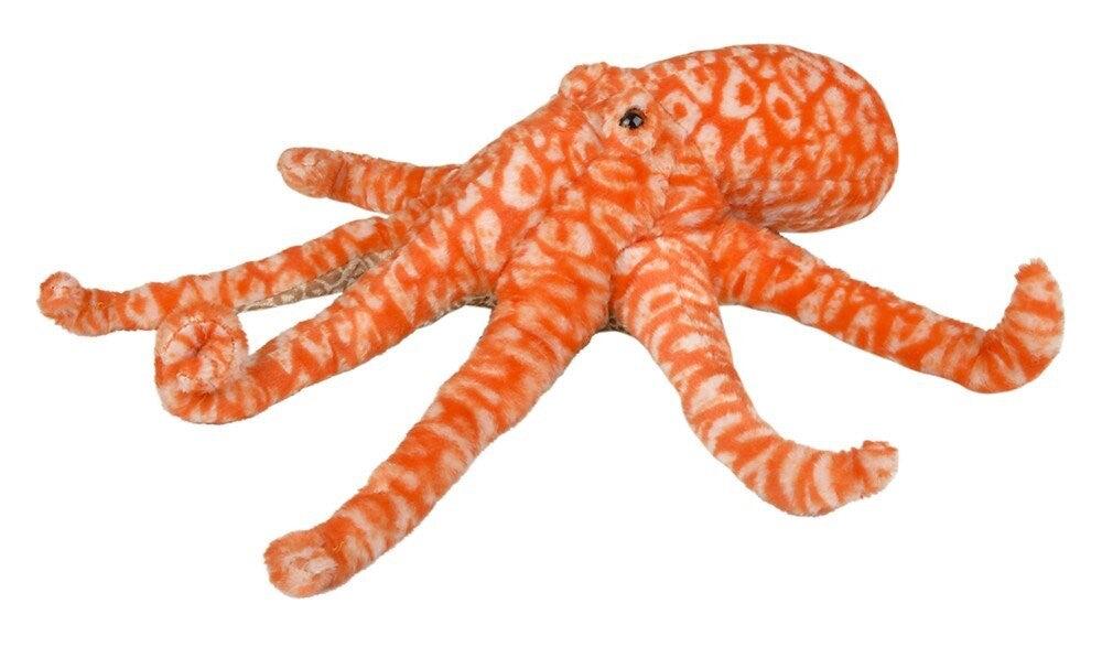 Plush Animal Den Octopus Mottled Orange 12"