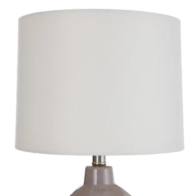 Ceramic Bulb Gray Lamp 21.5in High Overall