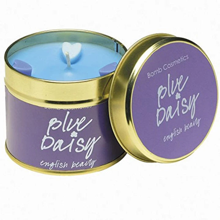 Tin Candle - Blue Daisy