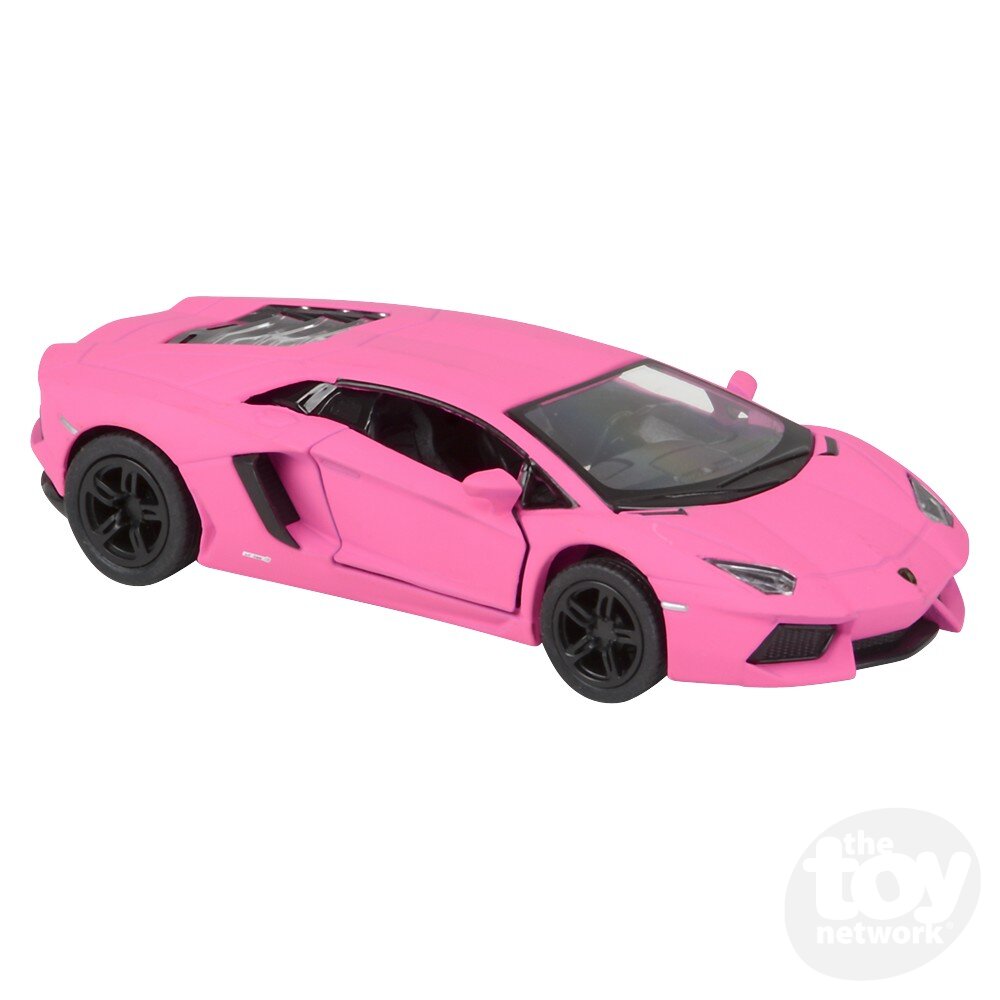Diecast Pullback - Lamborghini - Sports Car Matte Finish - 5" - Sold Individually