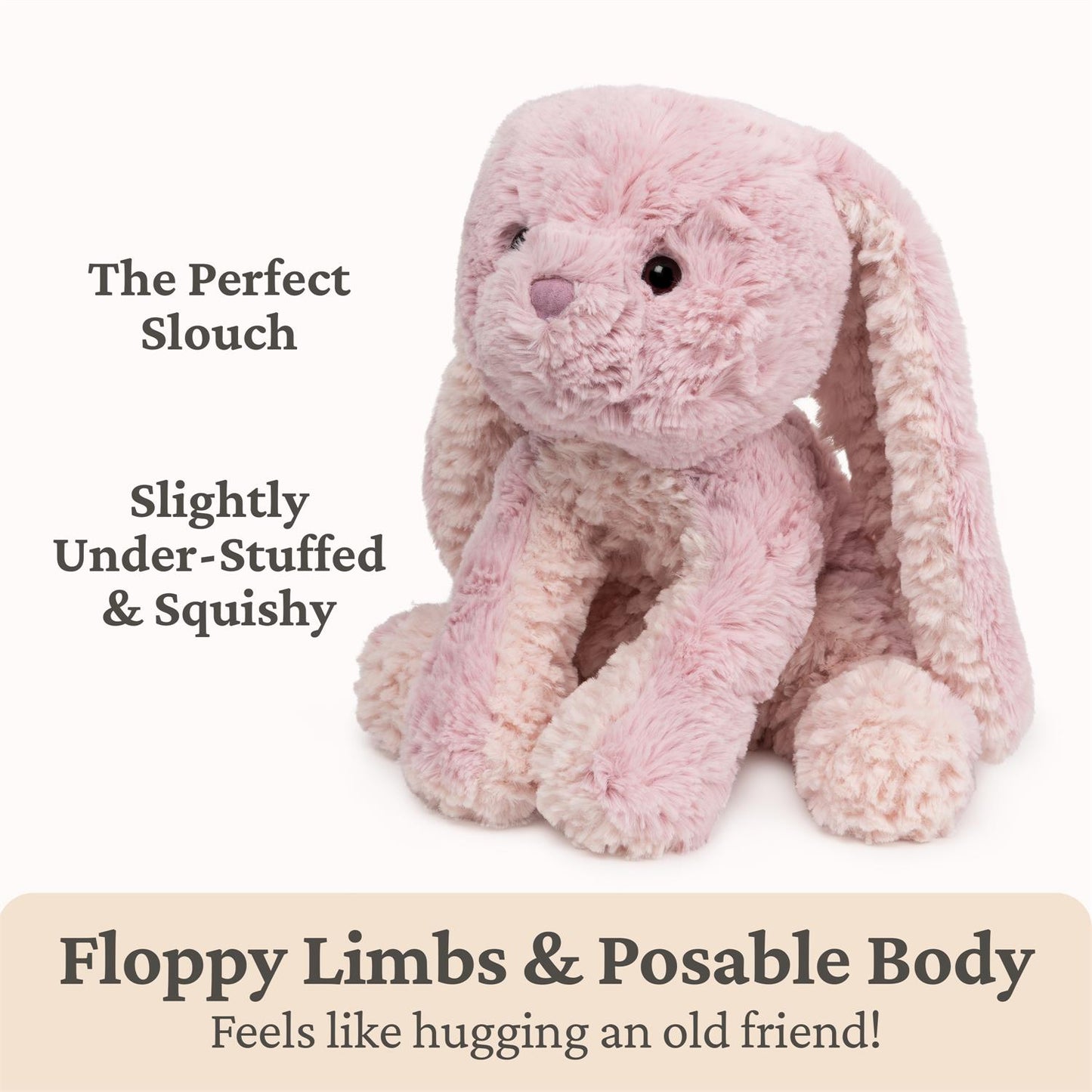 Plush Cozys Bunny Pink 10"