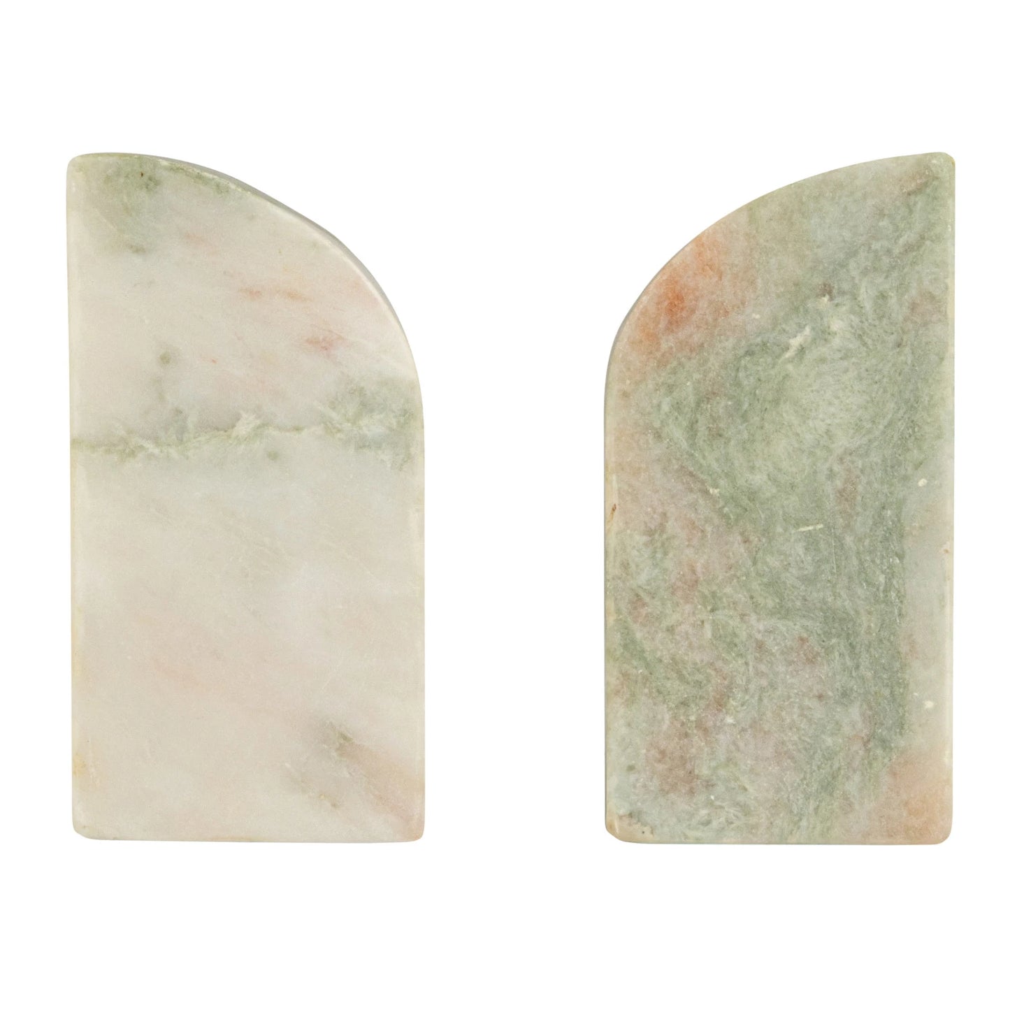 Bookends Marble Green Melange 6"h (Sold as Pair)