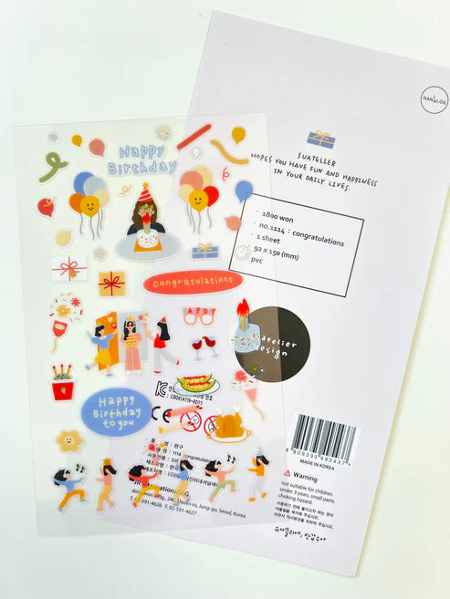 Stickers Birthday Congratulations