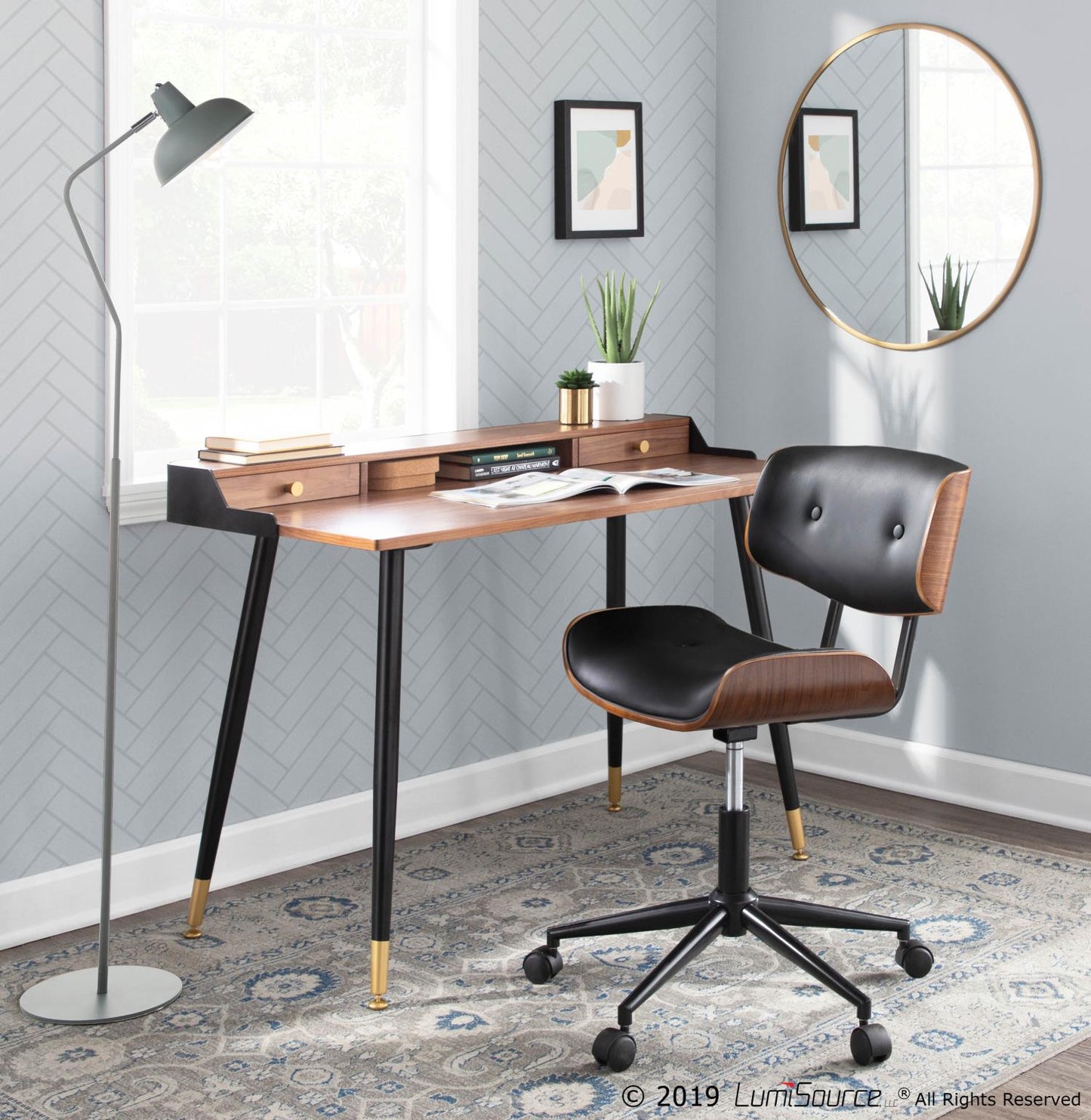 Lombardi Mid-Century Modern Office Chair