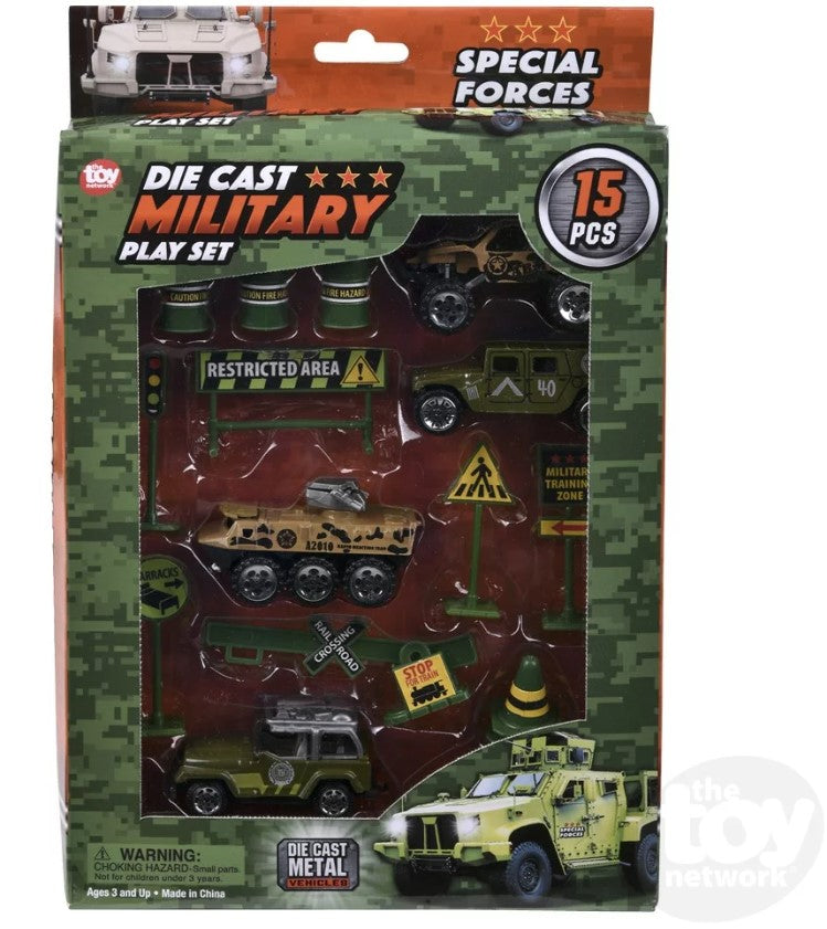 Diecast Play Set Military 15 Piece – Homeport