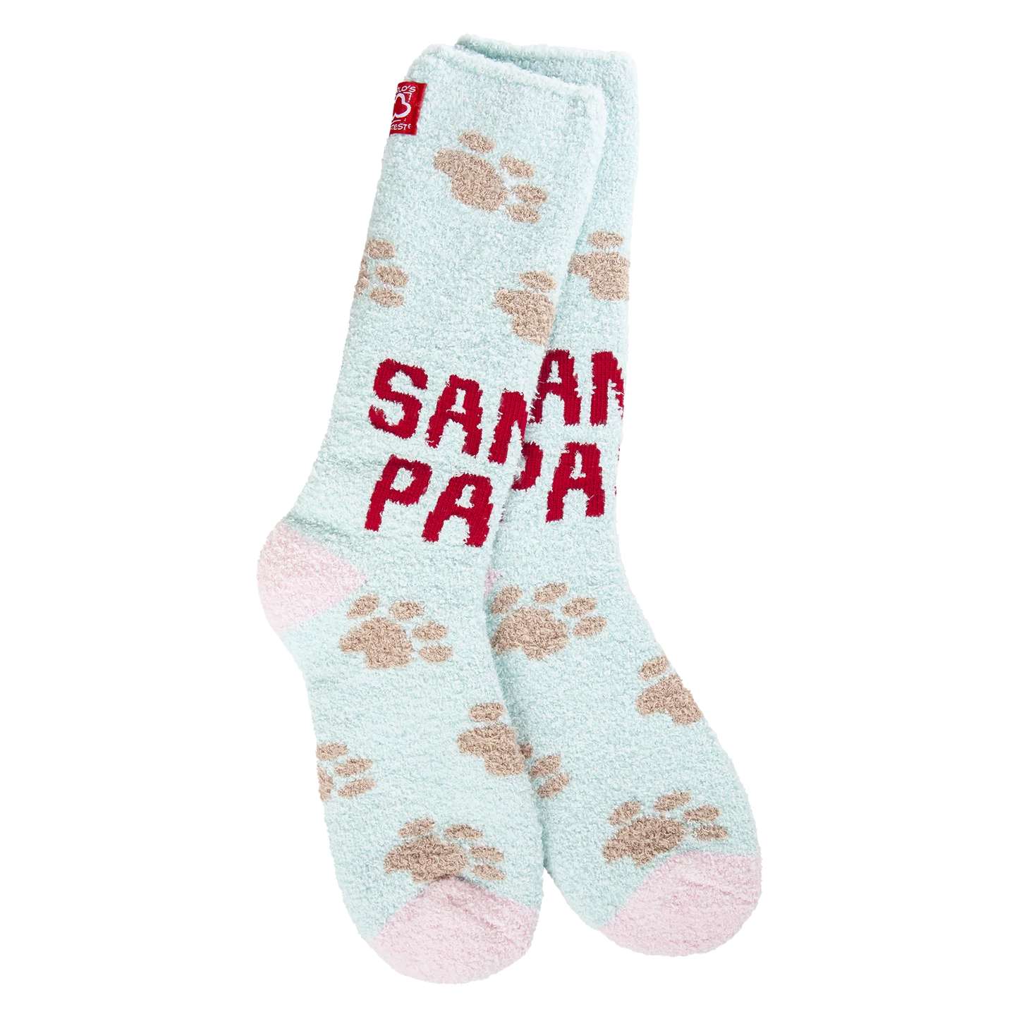 Socks - World's Softest Cozy Crew OS Santa Paws
