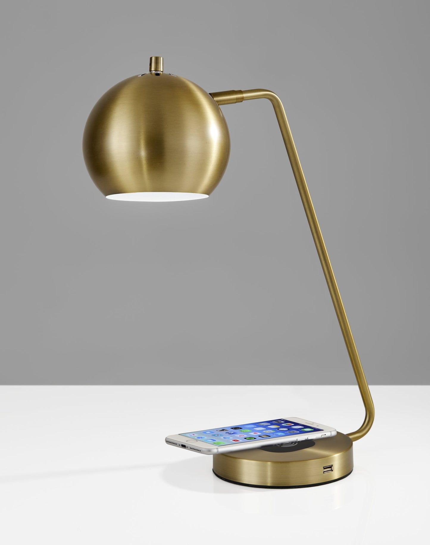 Emerson Desk Lamp in Antique Brass