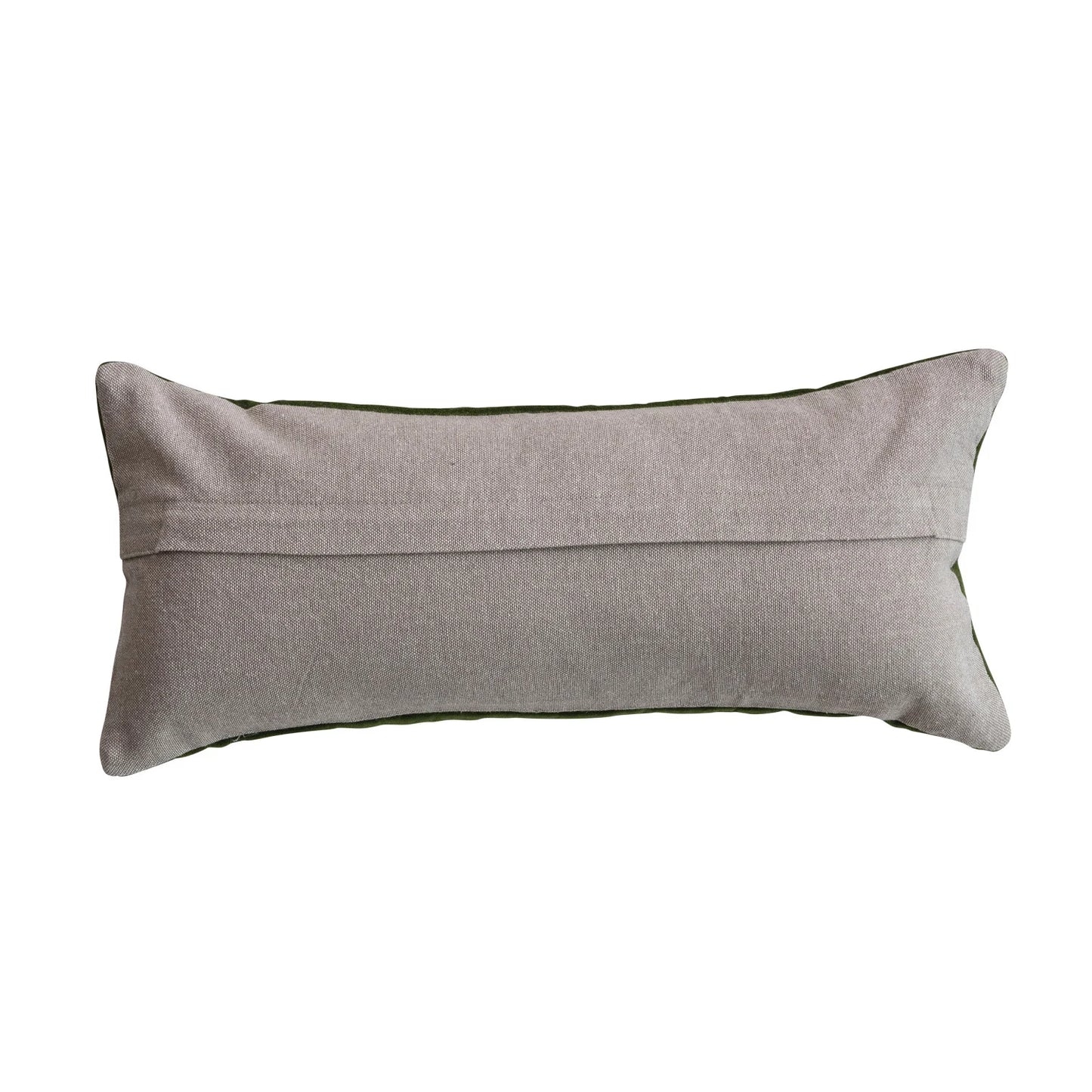 Pillow Lumbar Cotton Velvet Butterflies Embroidered 18" x 8"