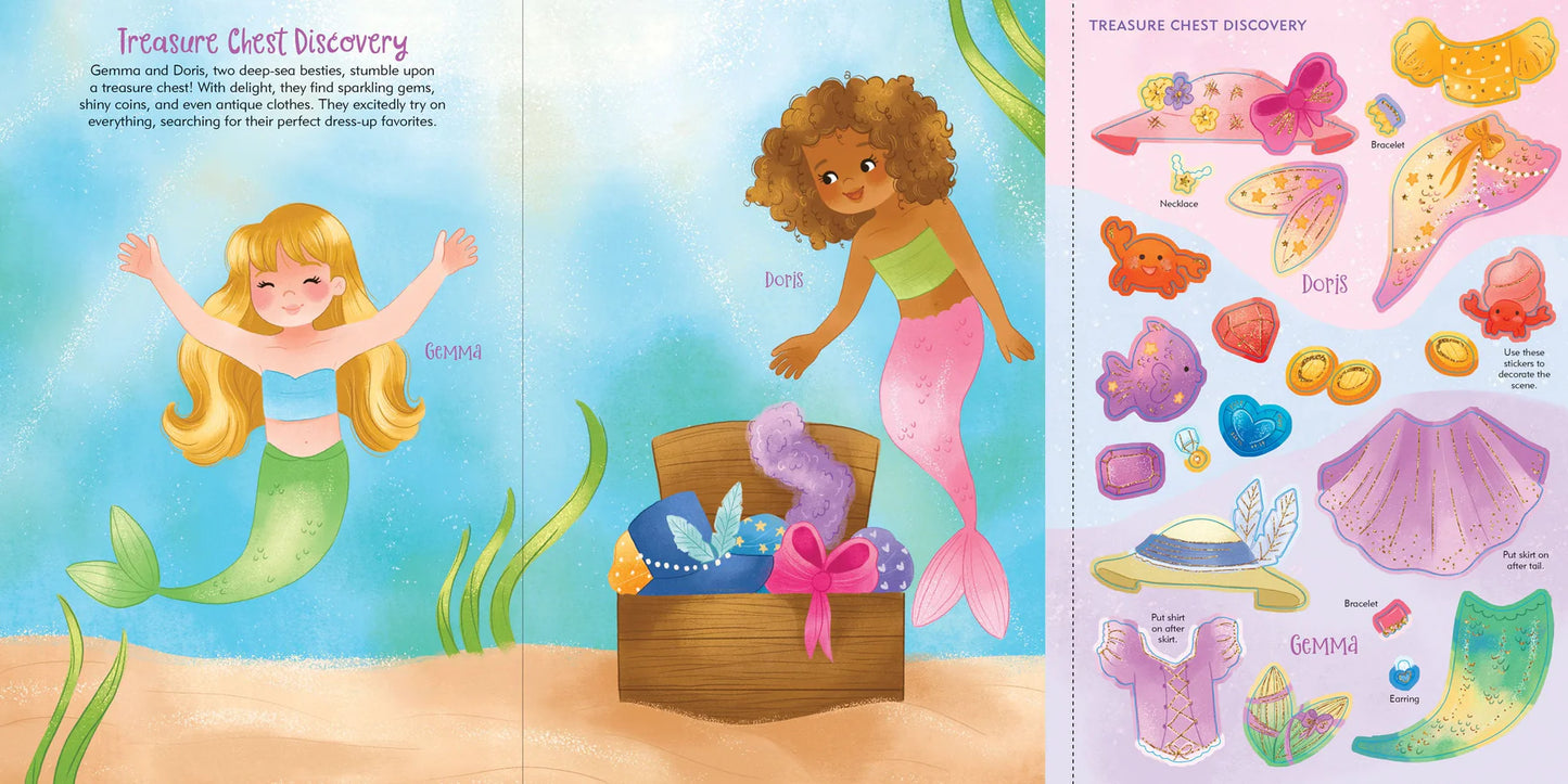 Sticker Doll Dress Up Book Mermaids