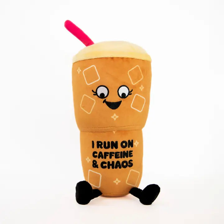 Plush Iced Coffee - I Run on Caffeine and Chaos