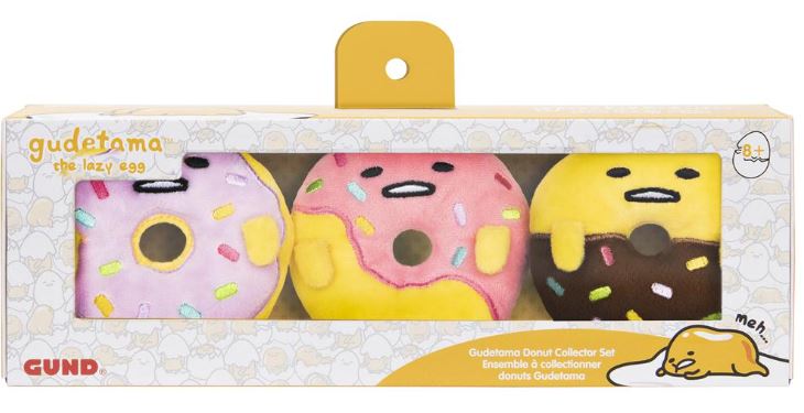 Plush Sanrio Gudetama Donut Collector's Set of 3