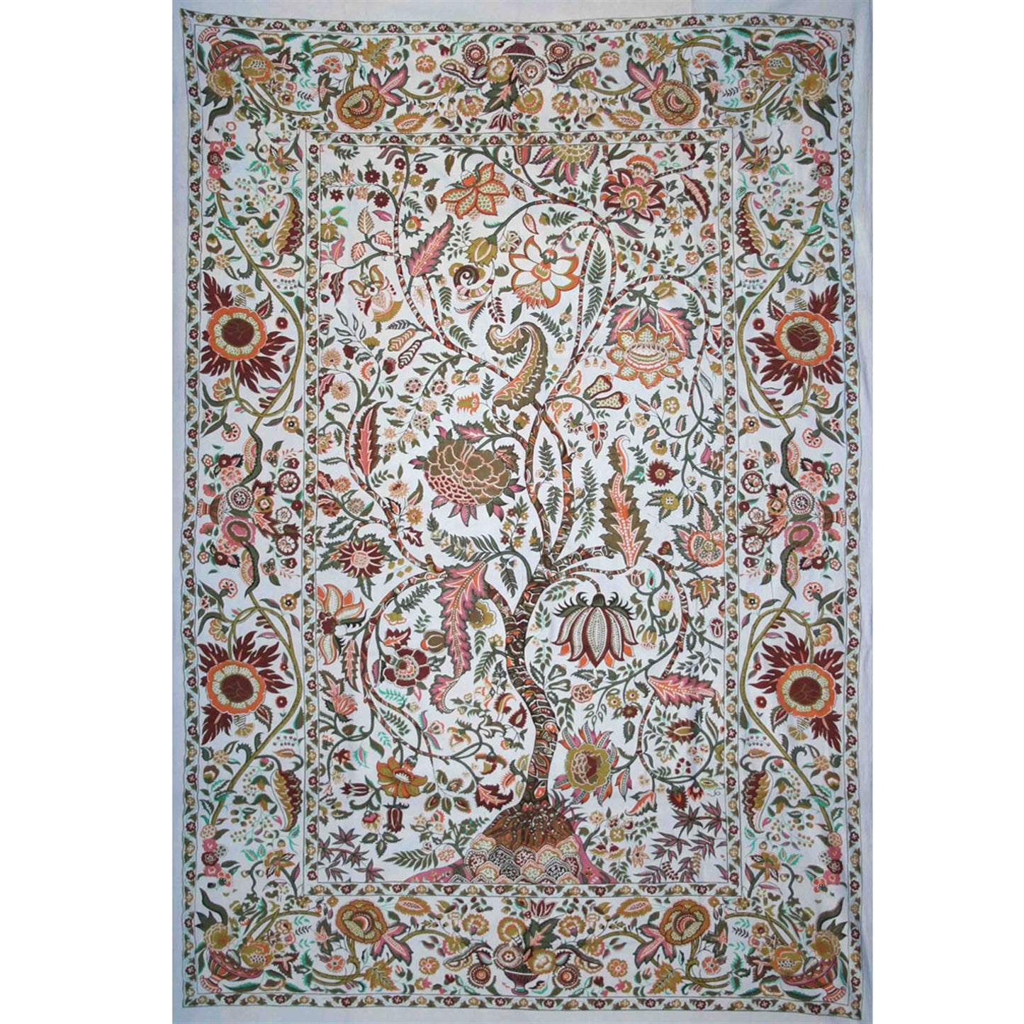 Tapestry Full Size Tree Of Life Green