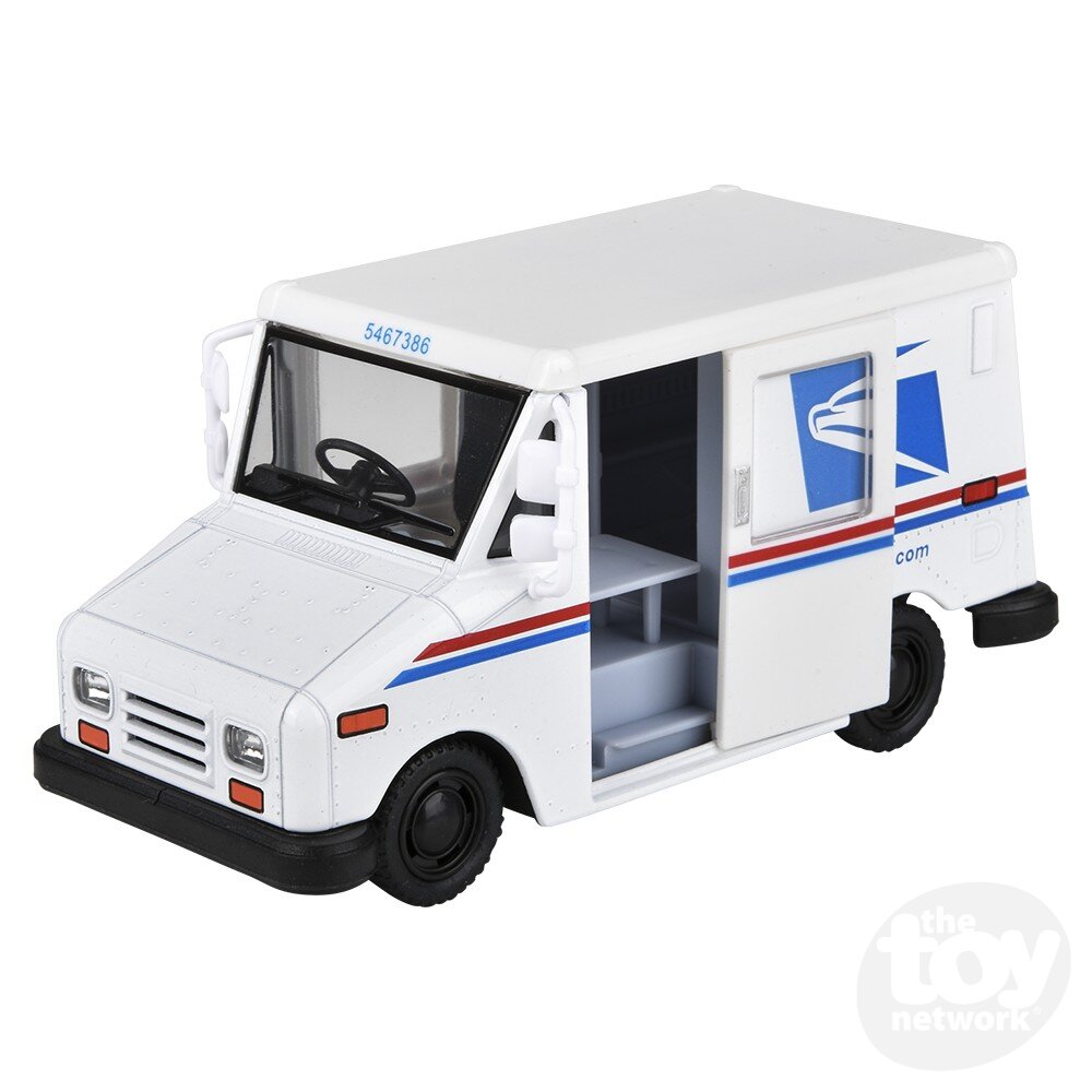 Diecast Pullback - Mail Carrier Truck USPS - 5" - Sold Individually