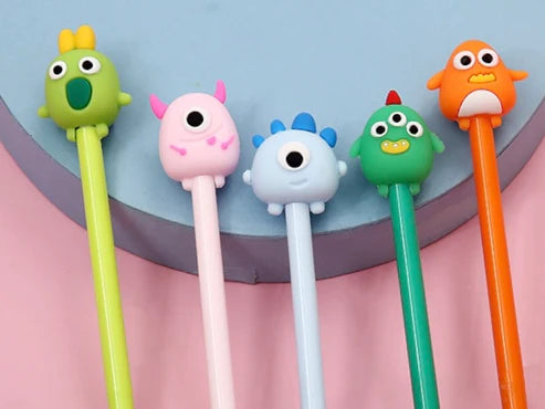 Gel Pen Monster Cute Retractable (Sold Individually)