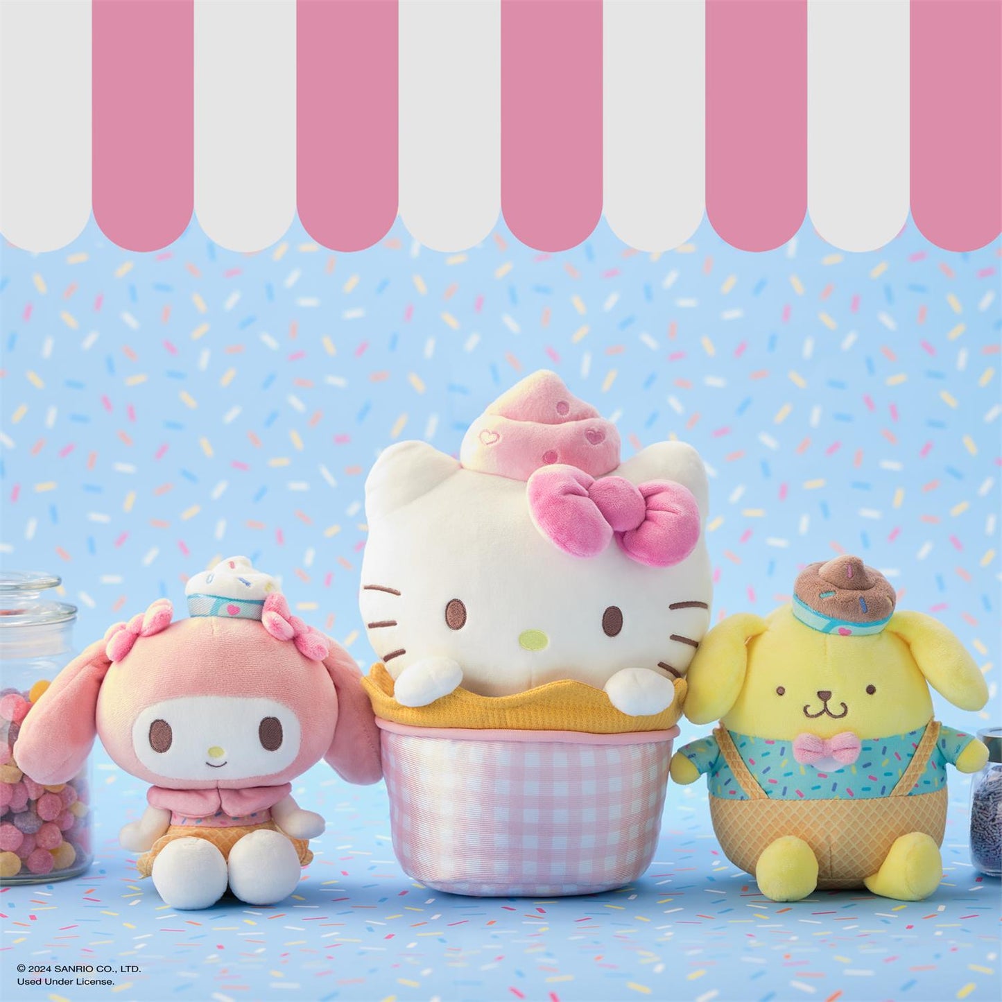 Plush Sanrio My Melody Ice Cream 6"
