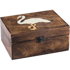 Box Wood Inlaid Flamingo Top 3 Sizes Sm 6.99 Md 9.99 Lg 12.99