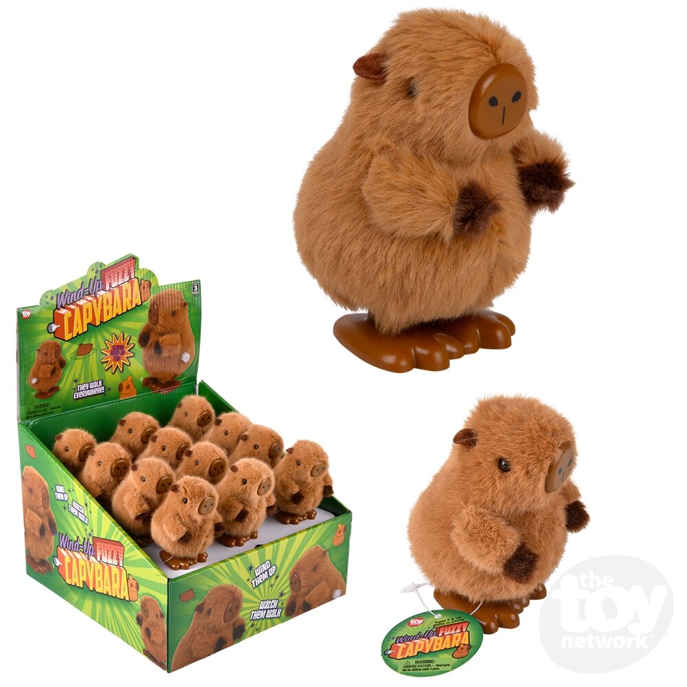 Wind Up Capybara Fuzzy 3.33" Sold Individually