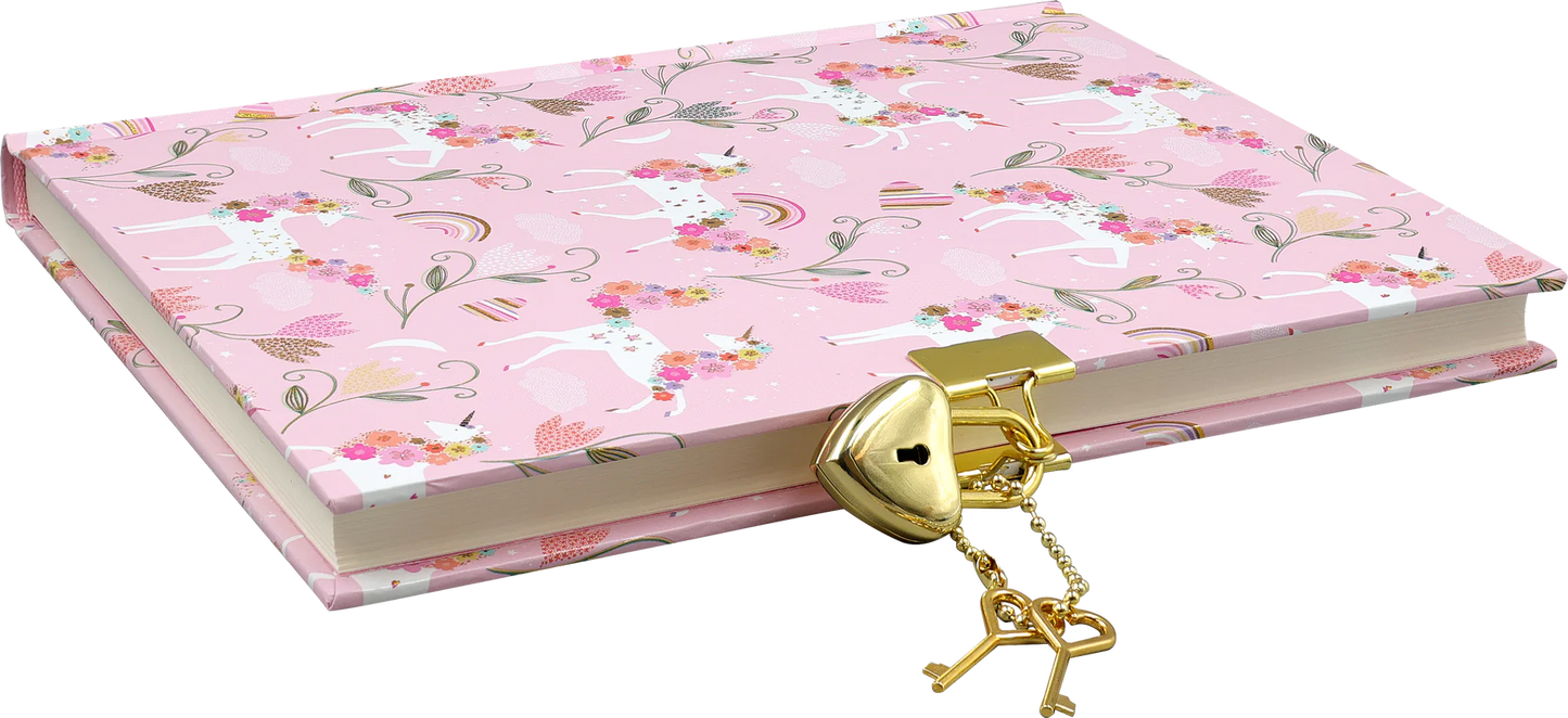 Locking Journal Unicorn Blooms