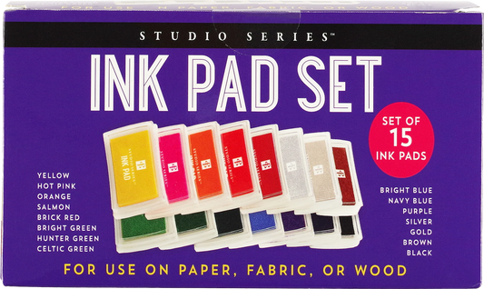 Art Center Ink Pad Set Of Fifteen Colors
